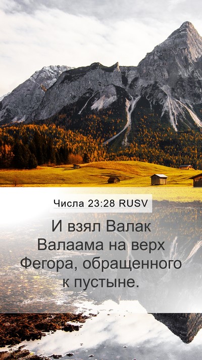 Числа 23:28 RUSV Mobile Phone Wallpaper - И взял Валак Валаама на - Mobile Bible Verse Wallpaper