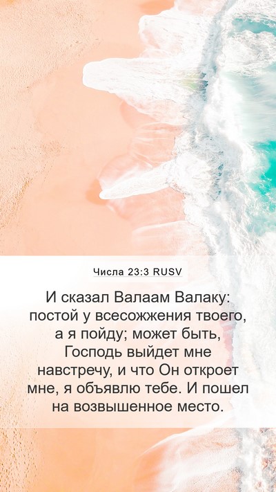 Числа 23:3 RUSV Bible Verse Image