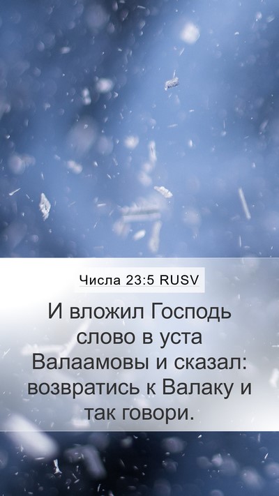 Числа 23:5 RUSV Bible Verse Image