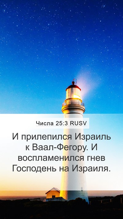 Числа 25:3 RUSV Bible Verse Image