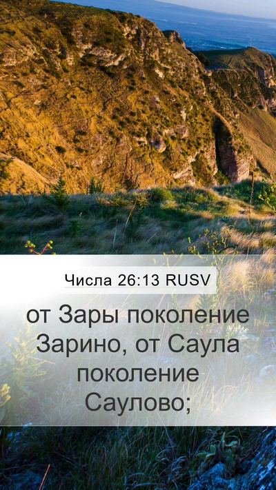 Числа 26:13 RUSV Bible Verse Image