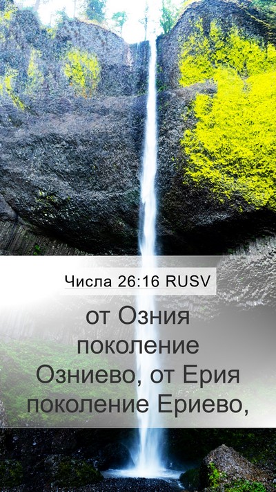 Числа 26:16 RUSV Mobile Phone Wallpaper - от Озния поколение - Mobile Bible Verse Wallpaper
