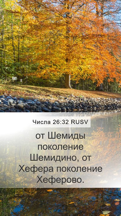 Числа 26:32 RUSV Mobile Phone Wallpaper - от Шемиды поколение - Mobile Bible Verse Wallpaper