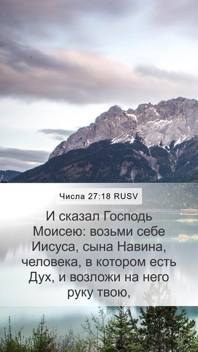 Числа 27:18 RUSV Bible Verse Image
