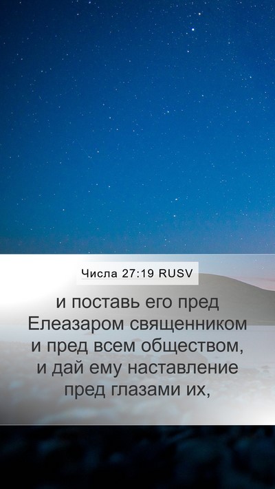Числа 27:19 RUSV Bible Verse Image