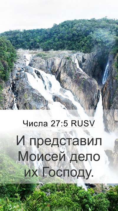 Числа 27:5 RUSV Bible Verse Image