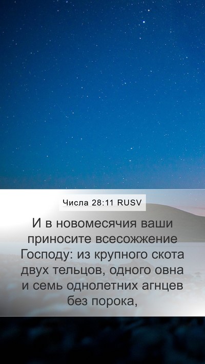 Числа 28:11 RUSV Bible Verse Image