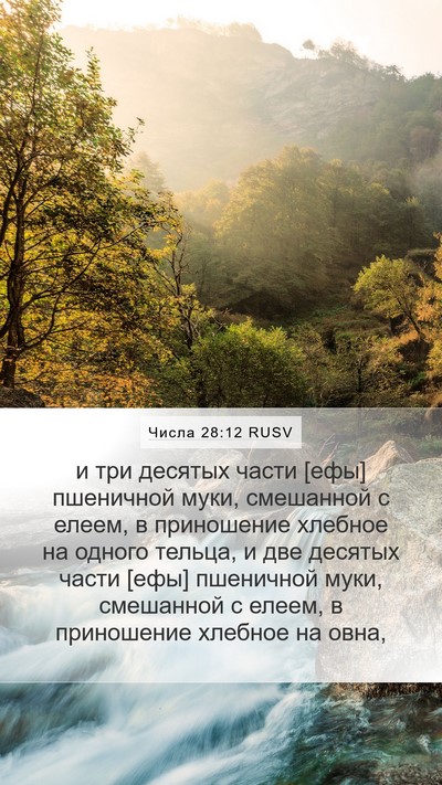 Числа 28:12 RUSV Bible Verse Image