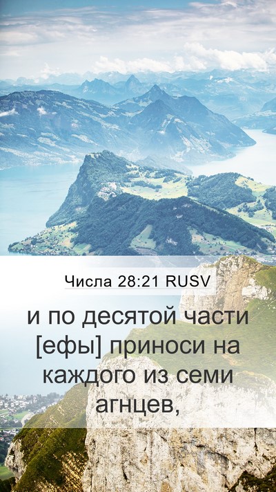 Числа 28:21 RUSV Mobile Phone Wallpaper - и по десятой части [ефы] - Mobile Bible Verse Wallpaper