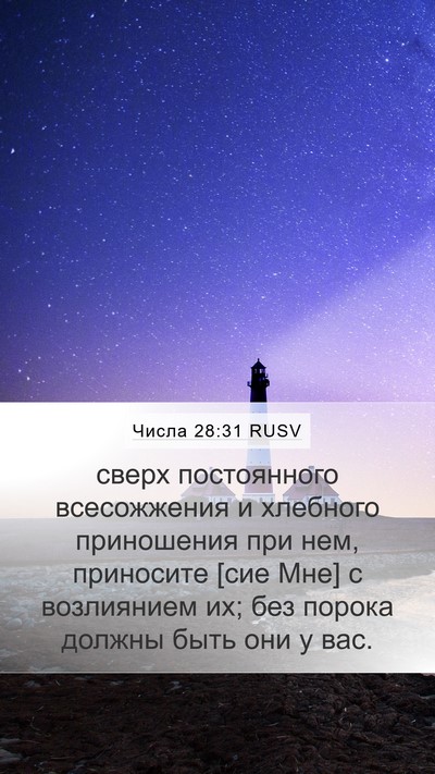 Числа 28:31 RUSV Bible Verse Image