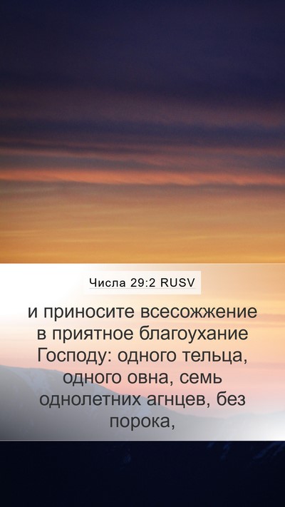 Числа 29:2 RUSV Bible Verse Image