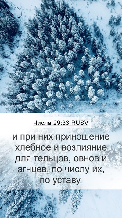 Числа 29:33 RUSV Mobile Phone Wallpaper - и при них приношение - Mobile Bible Verse Wallpaper