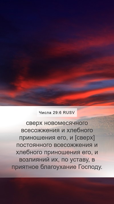 Числа 29:6 RUSV Bible Verse Image