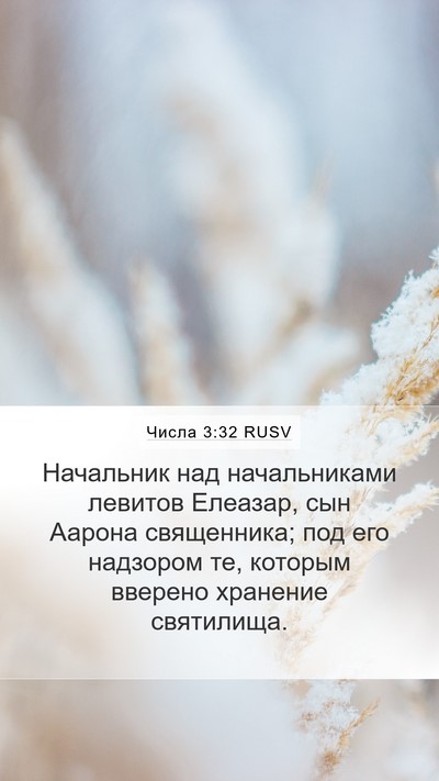Числа 3:32 RUSV Bible Verse Image