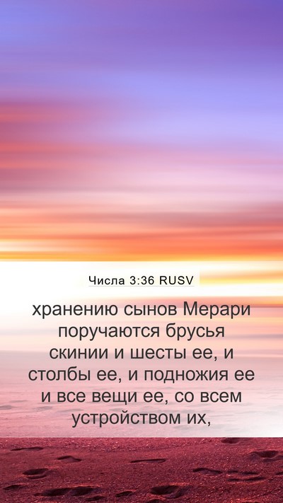 Числа 3:36 RUSV Bible Verse Image