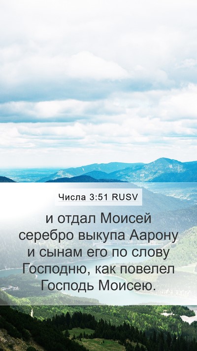 Числа 3:51 RUSV Bible Verse Image