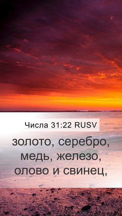 Числа 31:22 RUSV Bible Verse Image