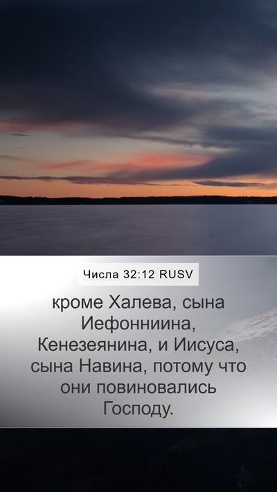 Числа 32:12 RUSV Bible Verse Image