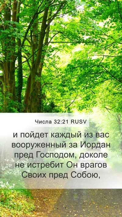 Числа 32:21 RUSV Mobile Phone Wallpaper - и пойдет каждый из вас - Mobile Bible Verse Wallpaper