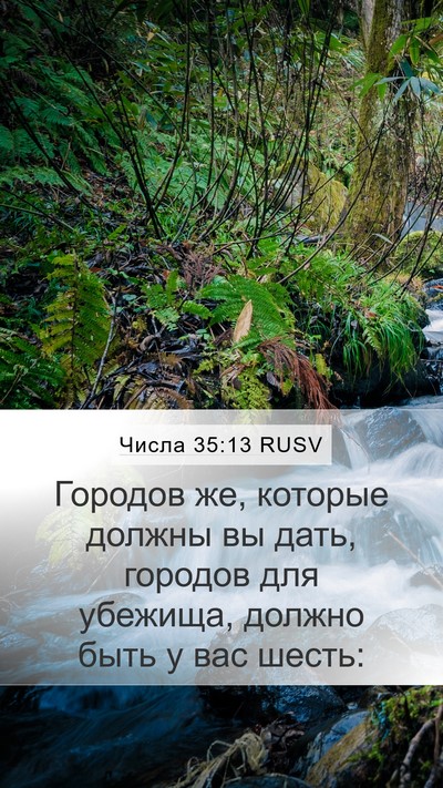 Числа 35:13 RUSV Mobile Phone Wallpaper - Городов же, которые должны - Mobile Bible Verse Wallpaper