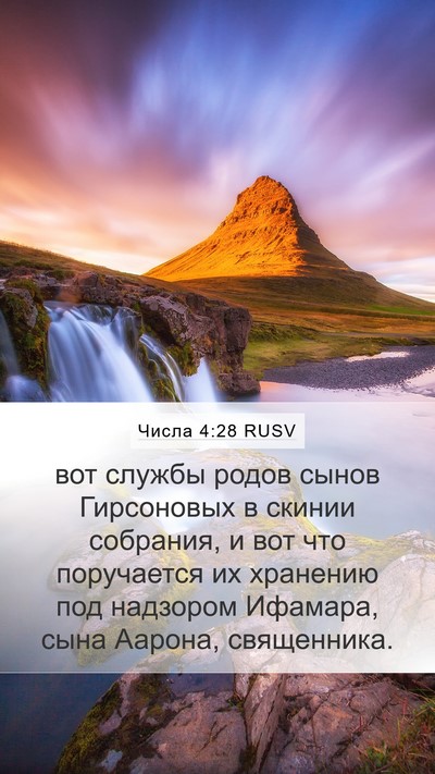 Числа 4:28 RUSV Bible Verse Image