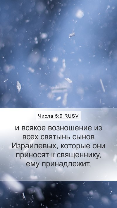 Числа 5:9 RUSV Mobile Phone Wallpaper - и всякое возношение из - Mobile Bible Verse Wallpaper