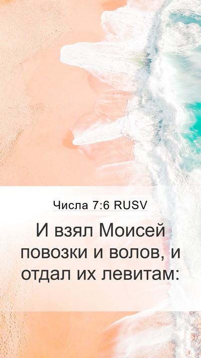 Числа 7:6 RUSV Mobile Phone Wallpaper - И взял Моисей повозки и - Mobile Bible Verse Wallpaper
