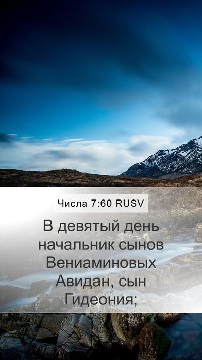 Числа 7:60 RUSV Bible Verse Image