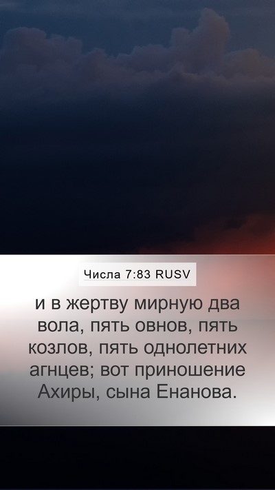 Числа 7:83 RUSV Mobile Phone Wallpaper - и в жертву мирную два вола, - Mobile Bible Verse Wallpaper