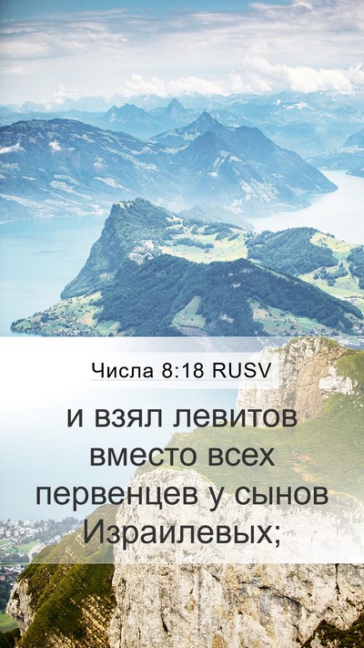 Числа 8:18 RUSV Bible Verse Image