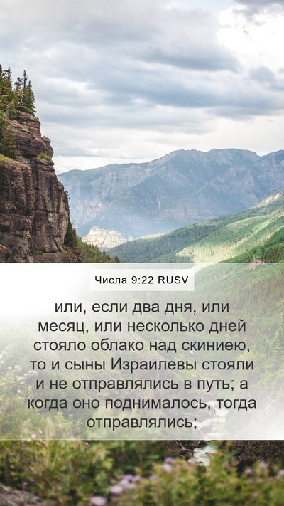 Числа 9:22 RUSV Mobile Phone Wallpaper - или, если два дня, или - Mobile Bible Verse Wallpaper